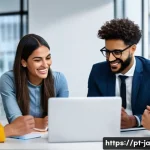 지식 활용 실천 프로젝트에 대한 직원의 인식 조사 - A diverse team of Brazilian office workers engaged in a vibrant collaborative meeting in a modern, b...