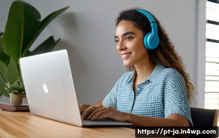 지식 활용 실천 프로젝트 관련 성공적인 웹 세미나 - A modern home office setup in Brazil featuring a young professional woman attentively attending a we...
